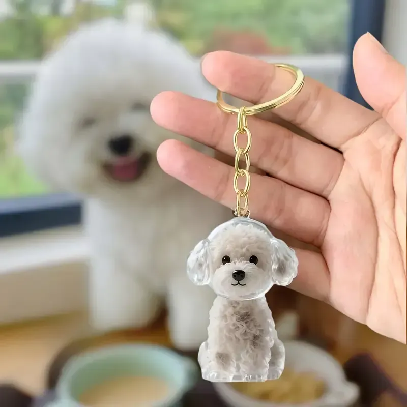 Dog Hair Collector Keychain Bag Charm Memorial Storage Box Sentimental Perfect for Storing Pet Hair Gift for Dog Lovers - CustWit