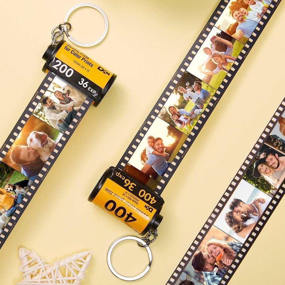 Custom Camera Roll Keychain Personalized Film Keychain Gifts For Pet Lover