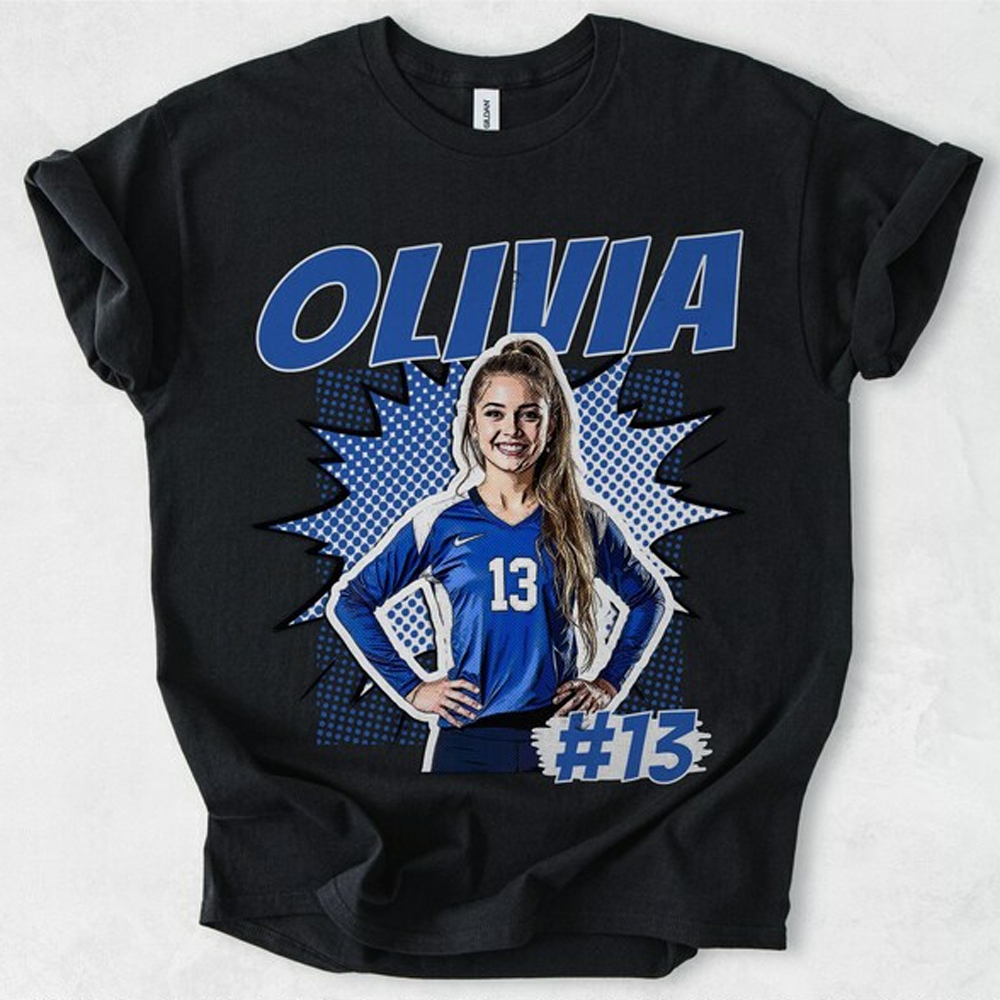 T-shirt Personnalisé Avec Nom Et Numéro T-shirt Photo Personnalisé De Joueur De Volley-ball, De Football Et De Basket-ball Pour Les Fans Des Joueurs De L'équipe