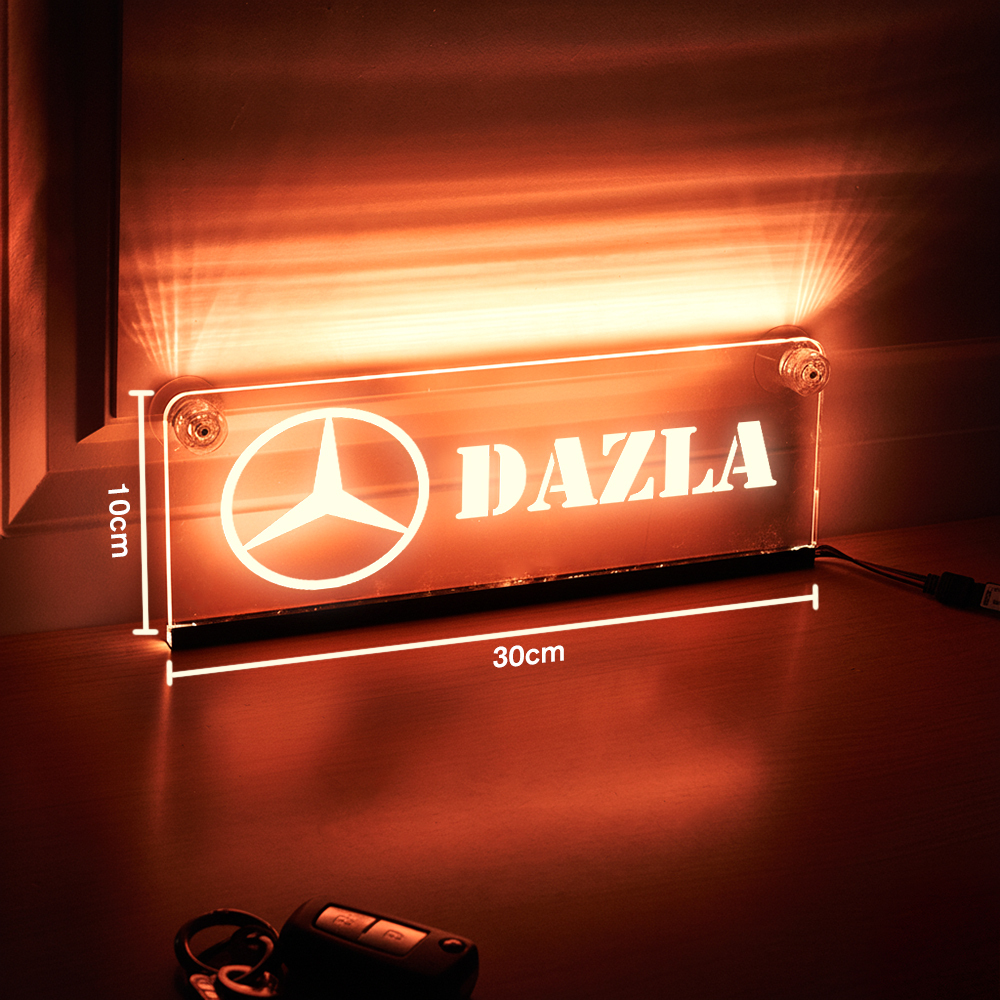Plaque LED Personnalisée pour Voiture – Avec Logo & Texte Sur Mesure