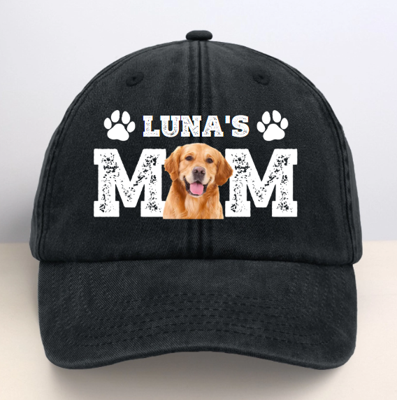 Personalized Pet Photo Baseball Cap, Gift For Dog Dad/ Mom