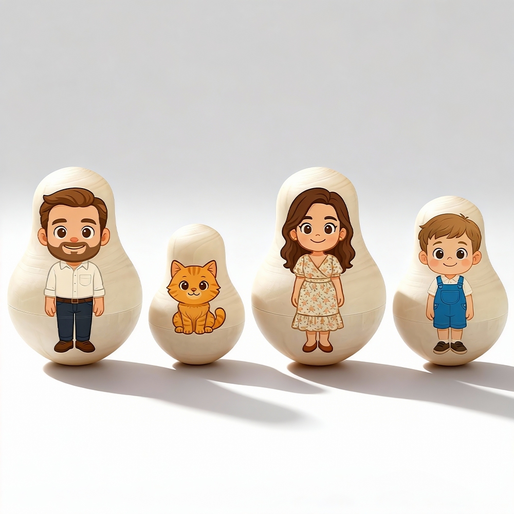 Custom Roly-poly Toy With Photo Personalized Wobbling Delight for Kids And Family