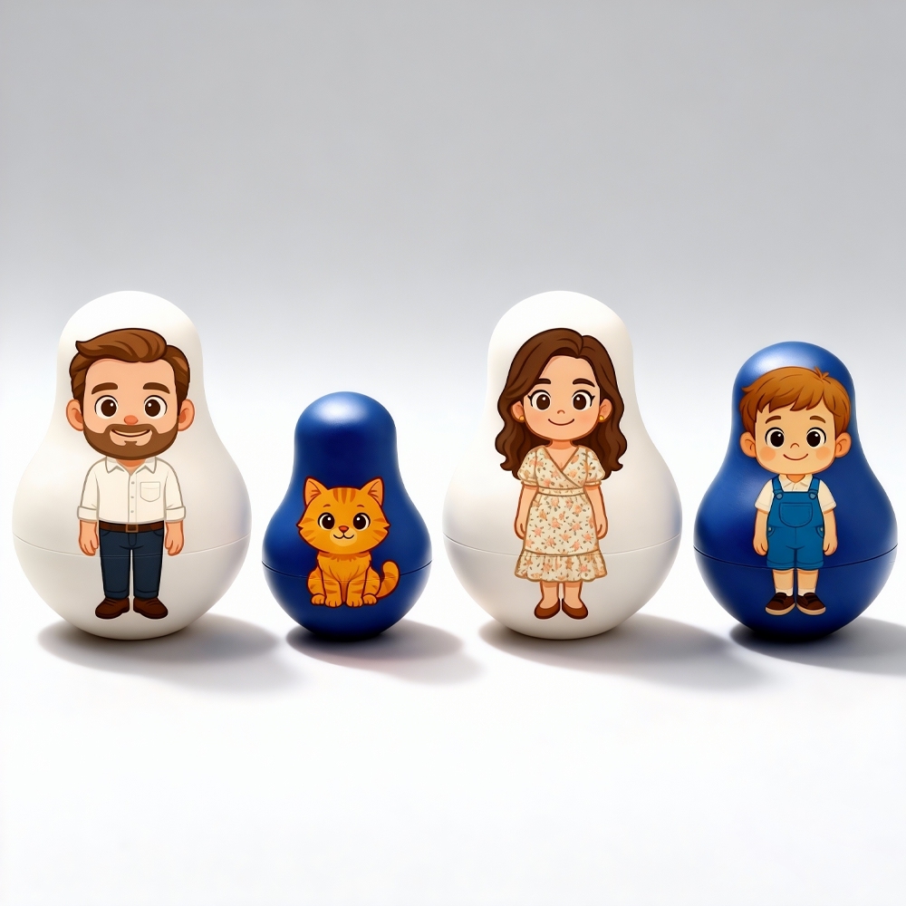 Custom Roly-poly Toy With Photo Personalized Wobbling Delight for Kids And Family