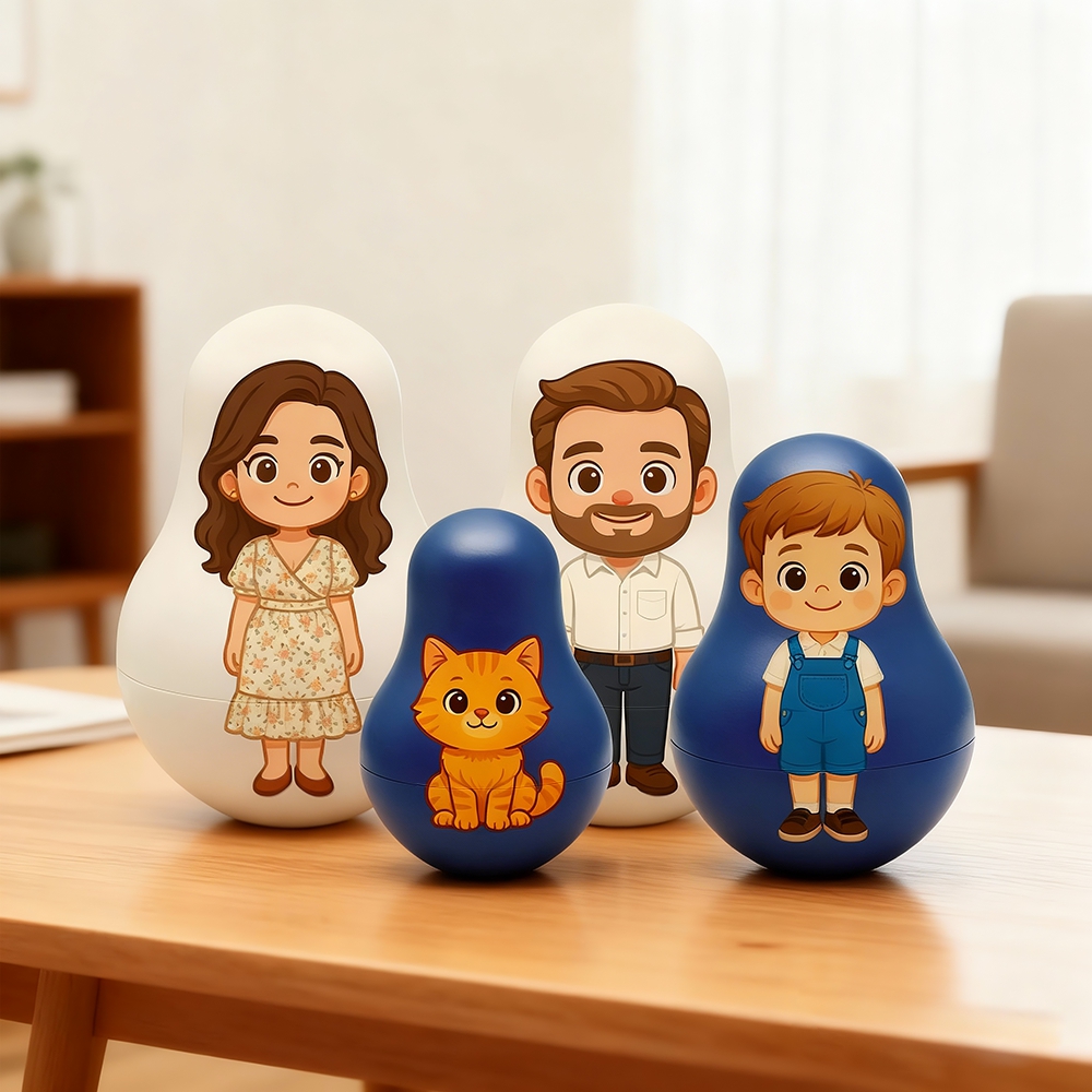 Roly-poly Personnalisé Avec Photo : Un Jouet À Bascule Amusant Pour Les Enfants Et La Famille