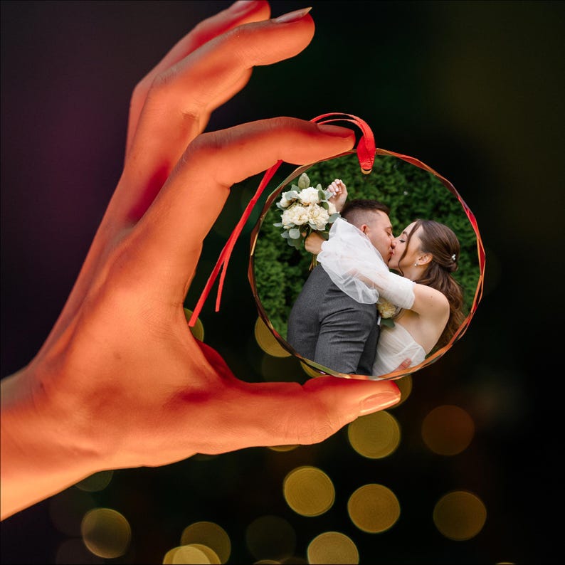 Ornement Personnalisé Avec Photo Et Musique (code QR Scanné Sur Téléphone), Cadeau De Saint-valentin