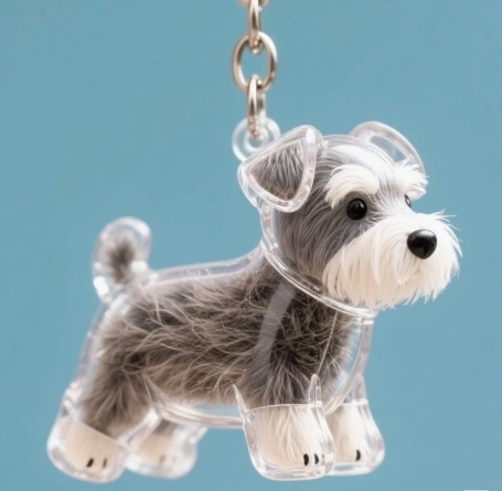 Dog Hair Collector Keychain Bag Charm Memorial Storage Box Sentimental Perfect for Storing Pet Hair Gift for Dog Lovers - CustWit