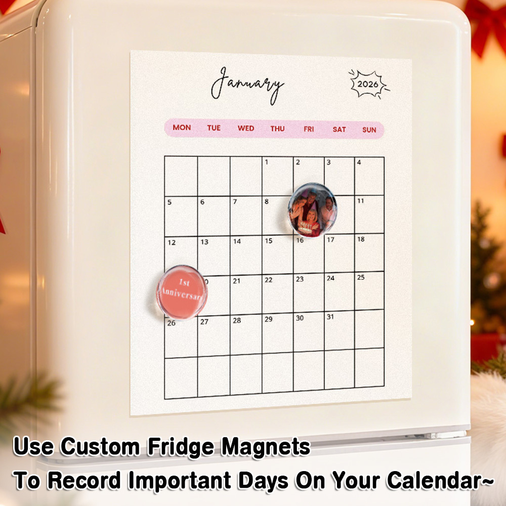 Aimant texte personnalisé, nom personnalisé, date, aimants de réfrigérateur pour souvenirs et rappels