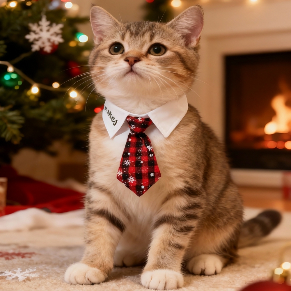 Cravate Personnalisée Pour Animal De Compagnie, Cadeau De Noël Pour Les Amoureux Des Animaux