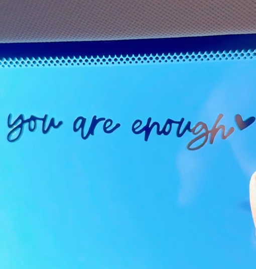 Autocollant Personnalisé « conduisez Prudemment » (5 Lignes) Pour Pare-brise Et Rétroviseur