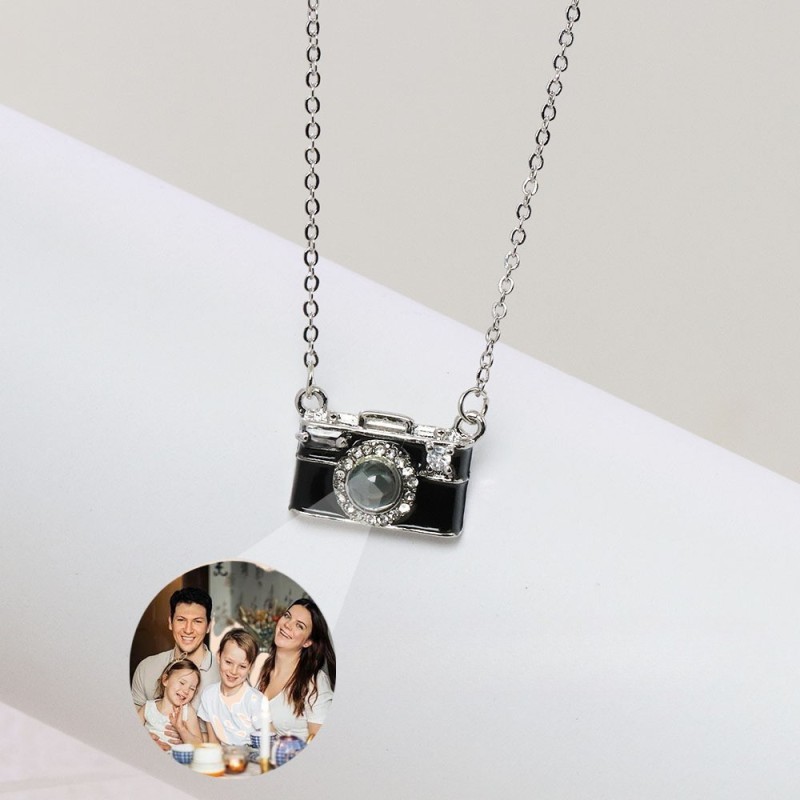 Personalized Photo Necklace Projection Gem Camera Necklace Anniversary Gifts for Her