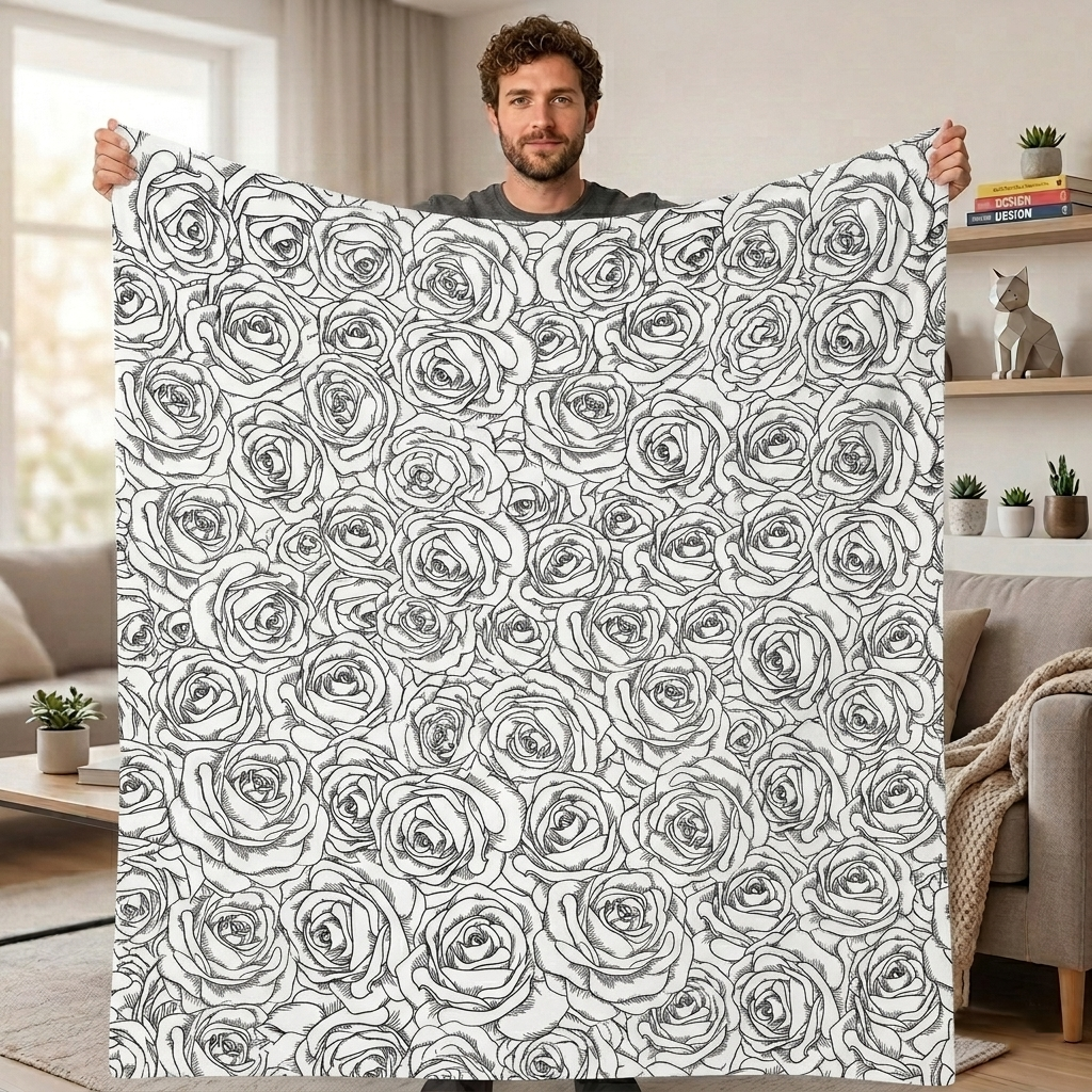 Couverture De Dessin DIY, Griffonnez Vos Propres Couvertures, Peinture Lavable Personnalisable Et Couvertures De Jeu Pour Adultes - CustWitFR