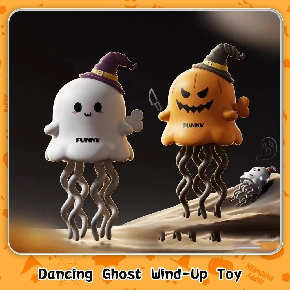 Jouets De Farces Halloween Fantôme Dansant Jouets D'horloge Dessin Animé Citrouille Des Bonbons Ou Un Sort Noël Père Noël Renne Danse Fantôme Jouet