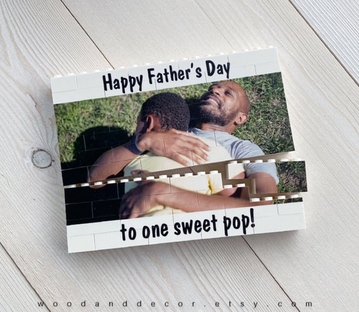 Custom Dad Photo Puzzles Blocks Puzzles - Personalized Picture Puzzle Gifts for Dad - Fathers Day