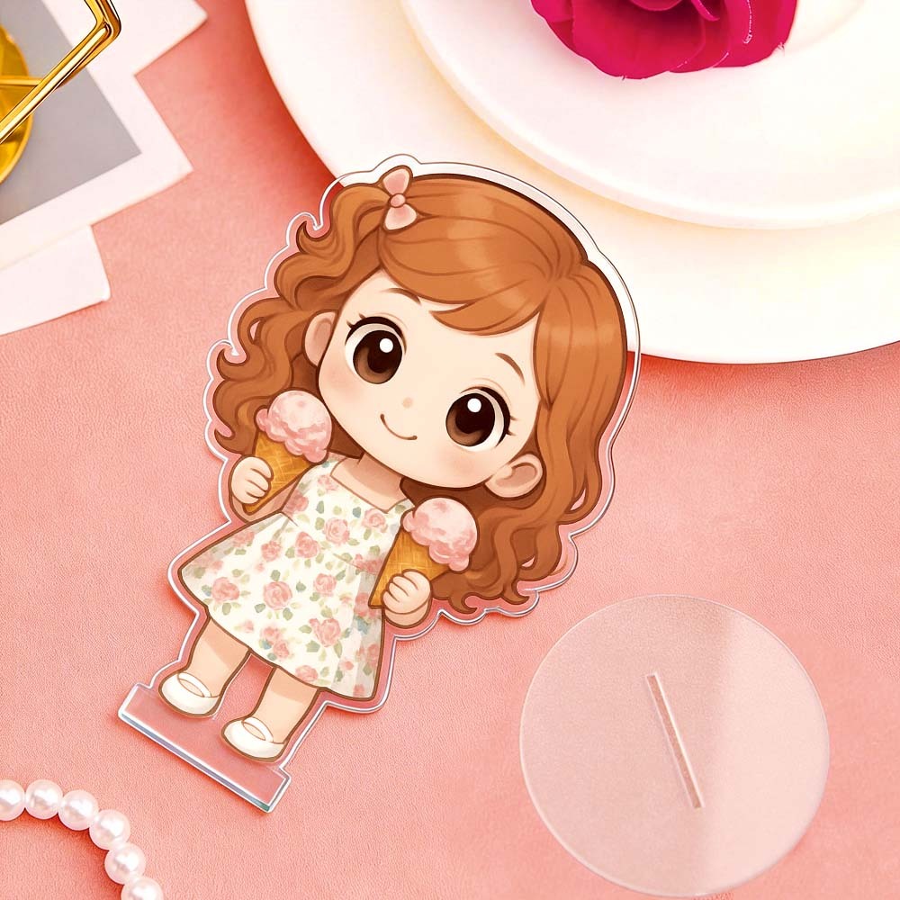 Présentoir Acrylique Personnalisé Style Anime Avec Photo, Cadeau Idéal Pour La Famille Ou Un Couple.