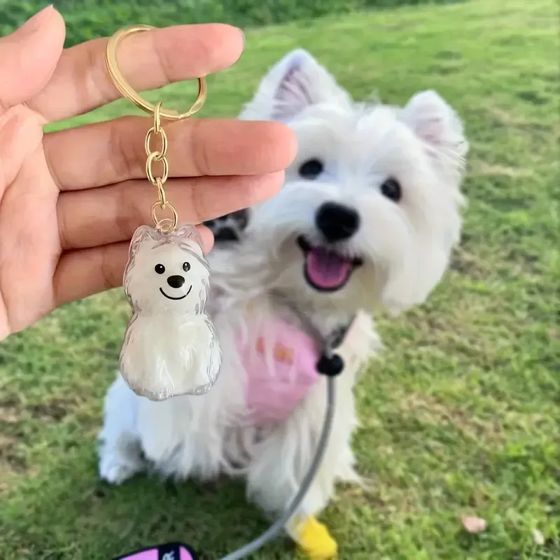 Dog Hair Collector Keychain Bag Charm Memorial Storage Box Sentimental Perfect for Storing Pet Hair Gift for Dog Lovers - CustWit