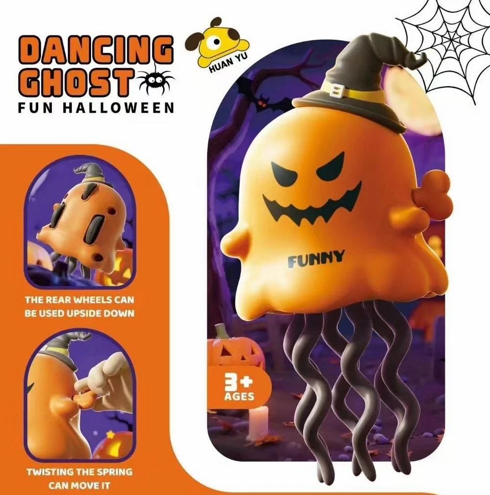 Jouets De Farces Halloween Fantôme Dansant Jouets D'horloge Dessin Animé Citrouille Des Bonbons Ou Un Sort Noël Père Noël Renne Danse Fantôme Jouet