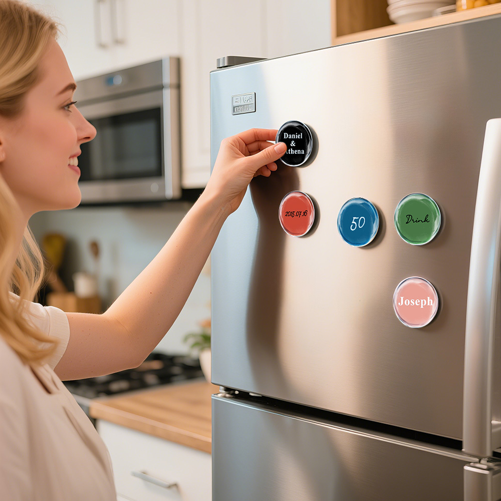 Custom Text Magnet Personalized Name Date Fridge Magnet