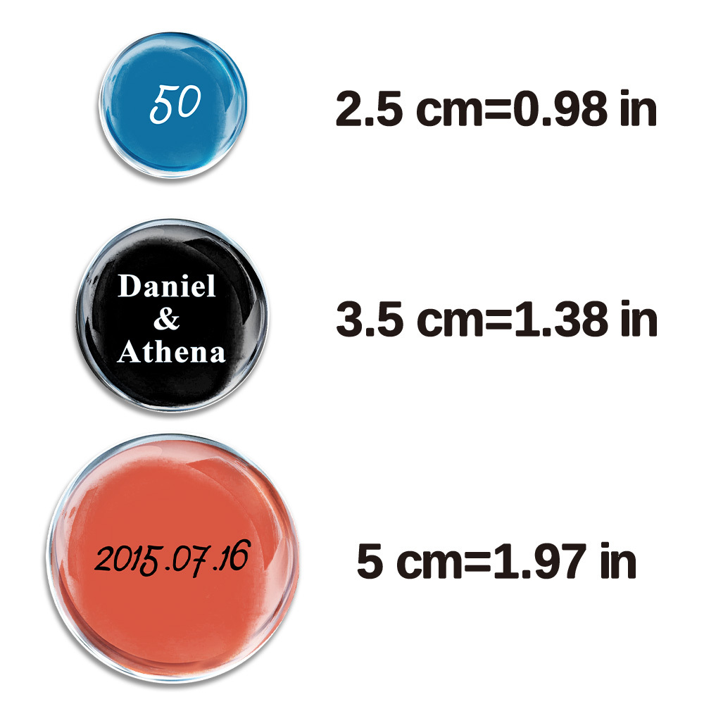 Custom Text Magnet Personalized Name Date Fridge Magnet