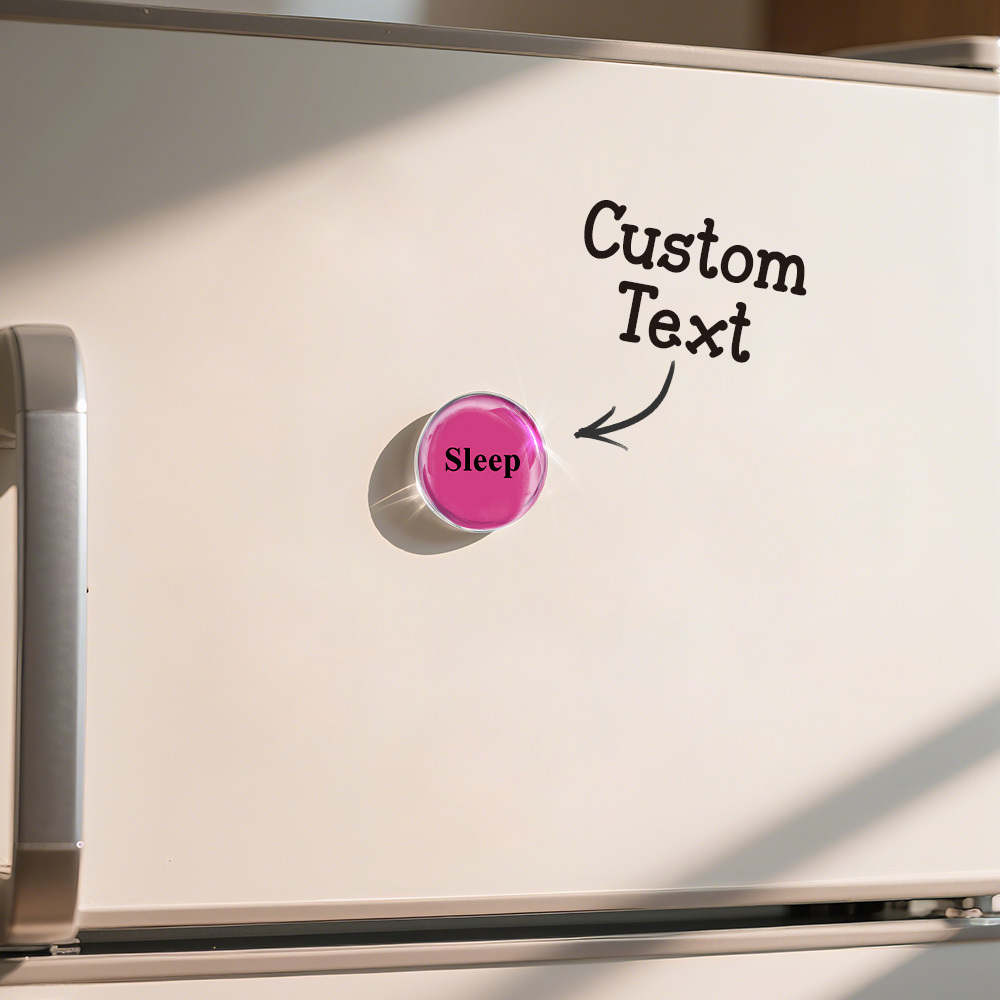 Custom Text Magnet Personalized Name Date Fridge Magnet