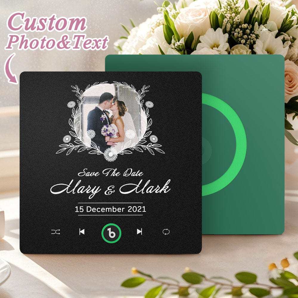 Aimant Musical Pour Réfrigérateur, Cadeaux De Mariage Personnalisés Pour Couples, Aimants Musicaux Personnalisés Pouvant Jouer Des Chansons - CustWitFR