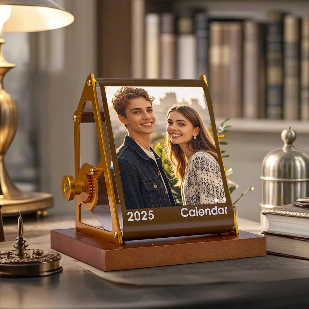 Custom Photo Hand-Crank Mechanical Calendar