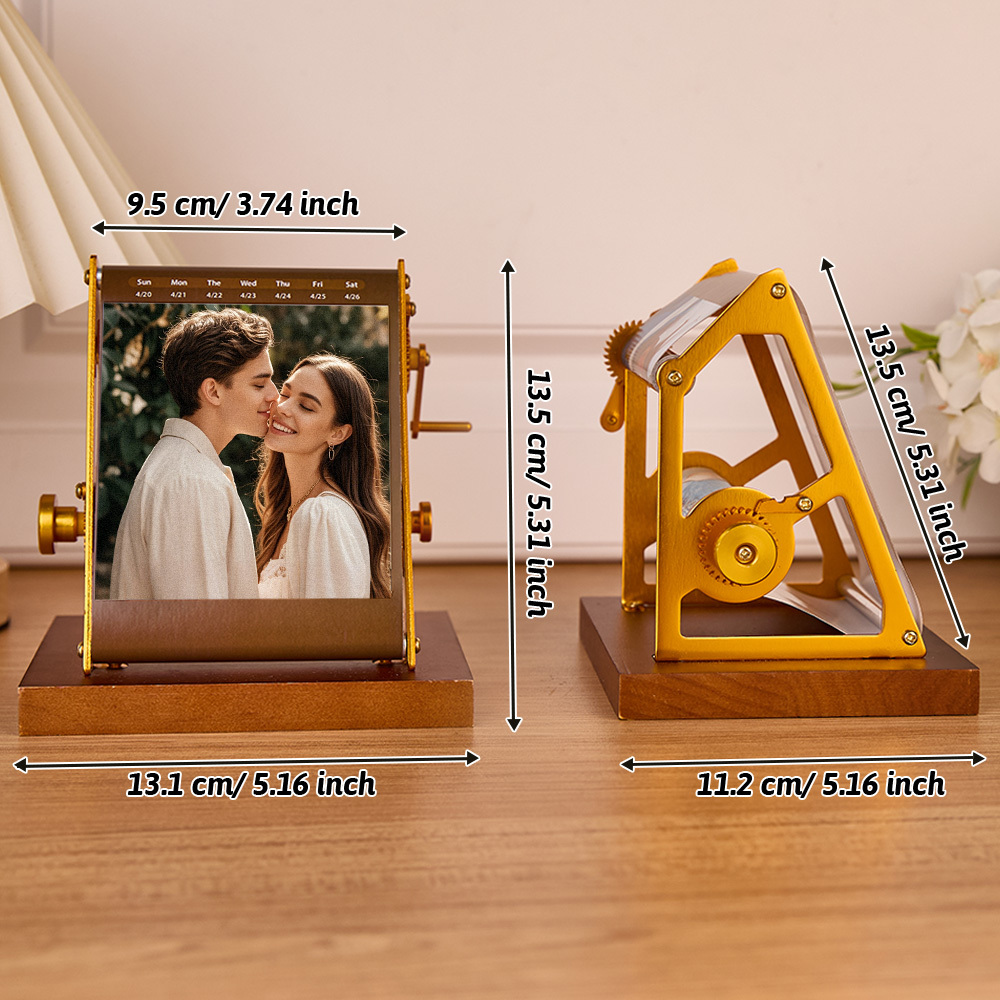 Custom Photo Hand-Crank Mechanical Calendar