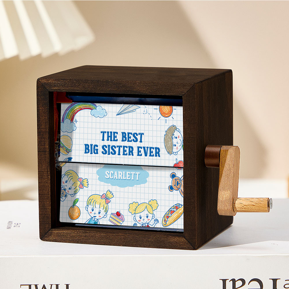 Cadre De Flipbook Personnalisé Pour Enfants, Album Photo Mécanique À Manivelle Avec Couvertures, Cadeau Pour Enfants - CustWitFR