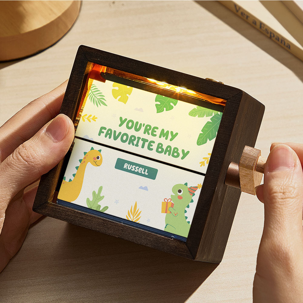 Cadre De Flipbook Personnalisé Pour Enfants, Album Photo Mécanique À Manivelle Avec Couvertures, Cadeau Pour Enfants - CustWitFR