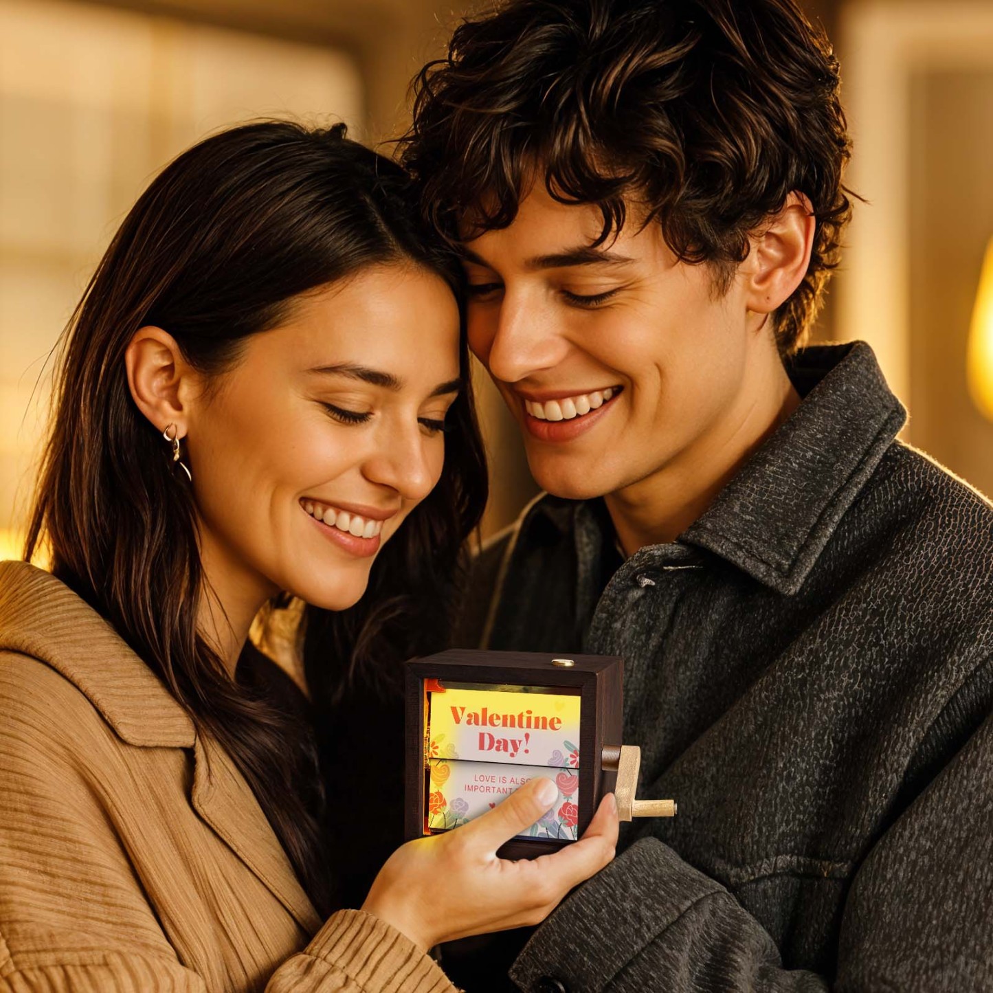 Album Photo Personnalisé À Manivelle Avec Cadre Pour Histoire D'amour, Album Photo Mécanique À Manivelle Avec Couvertures, Cadeau Pour Couple - CustWitFR