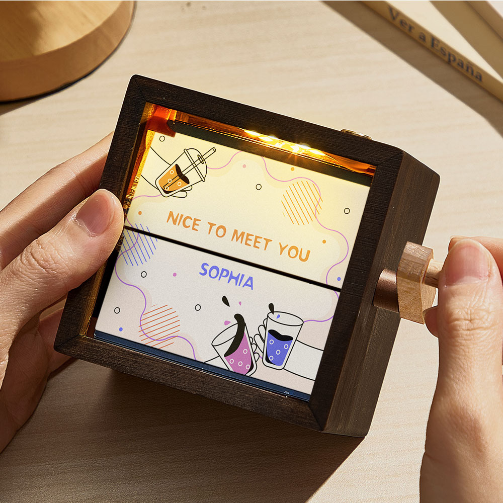 Album Photo Personnalisé À Manivelle Avec Cadre Et Couvertures, Idéal Pour Les Meilleurs Amis - CustWitFR