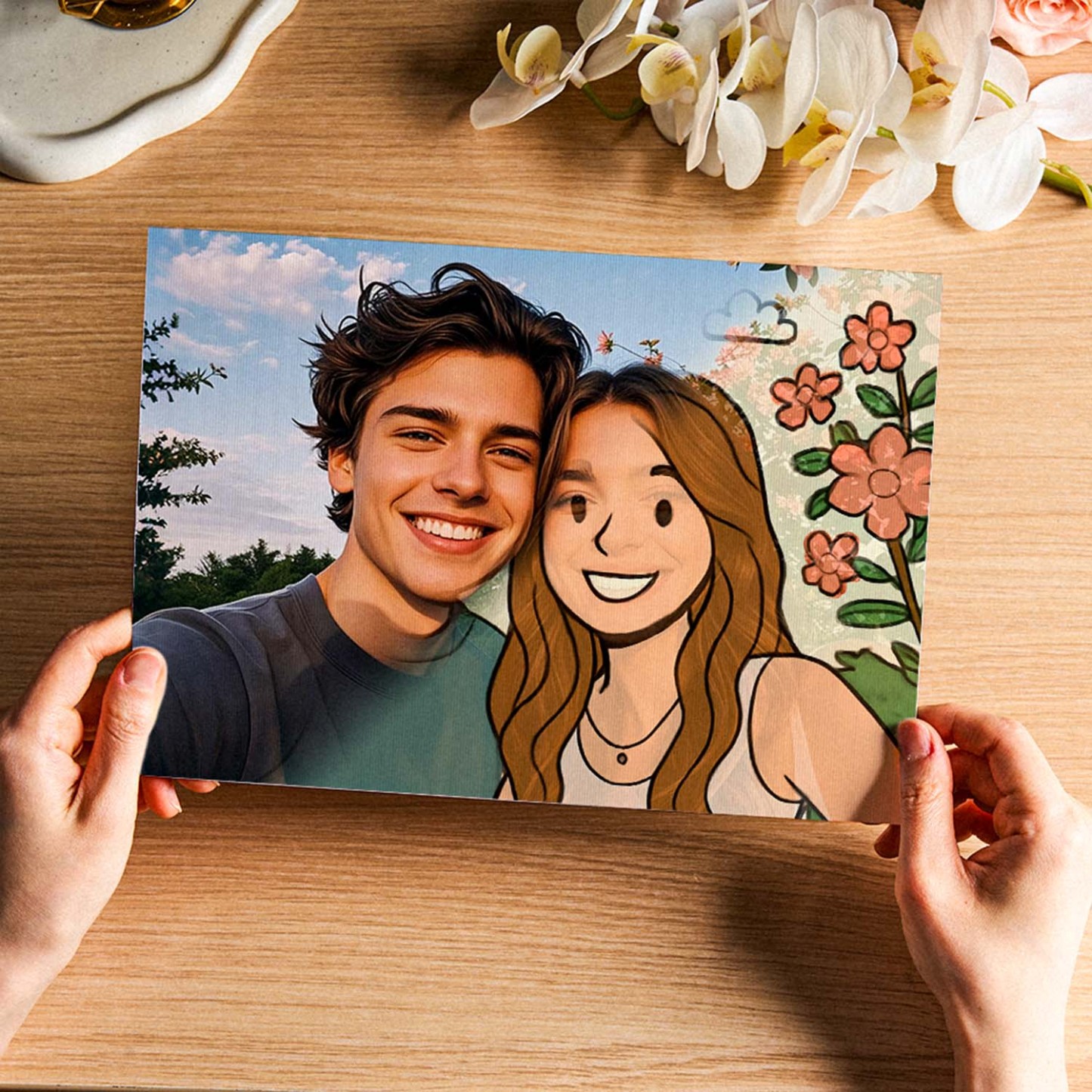 Peinture Lumineuse Photo Personnalisée, Décoration Personnalisée, Cadeau Commémoratif - CustWitFR