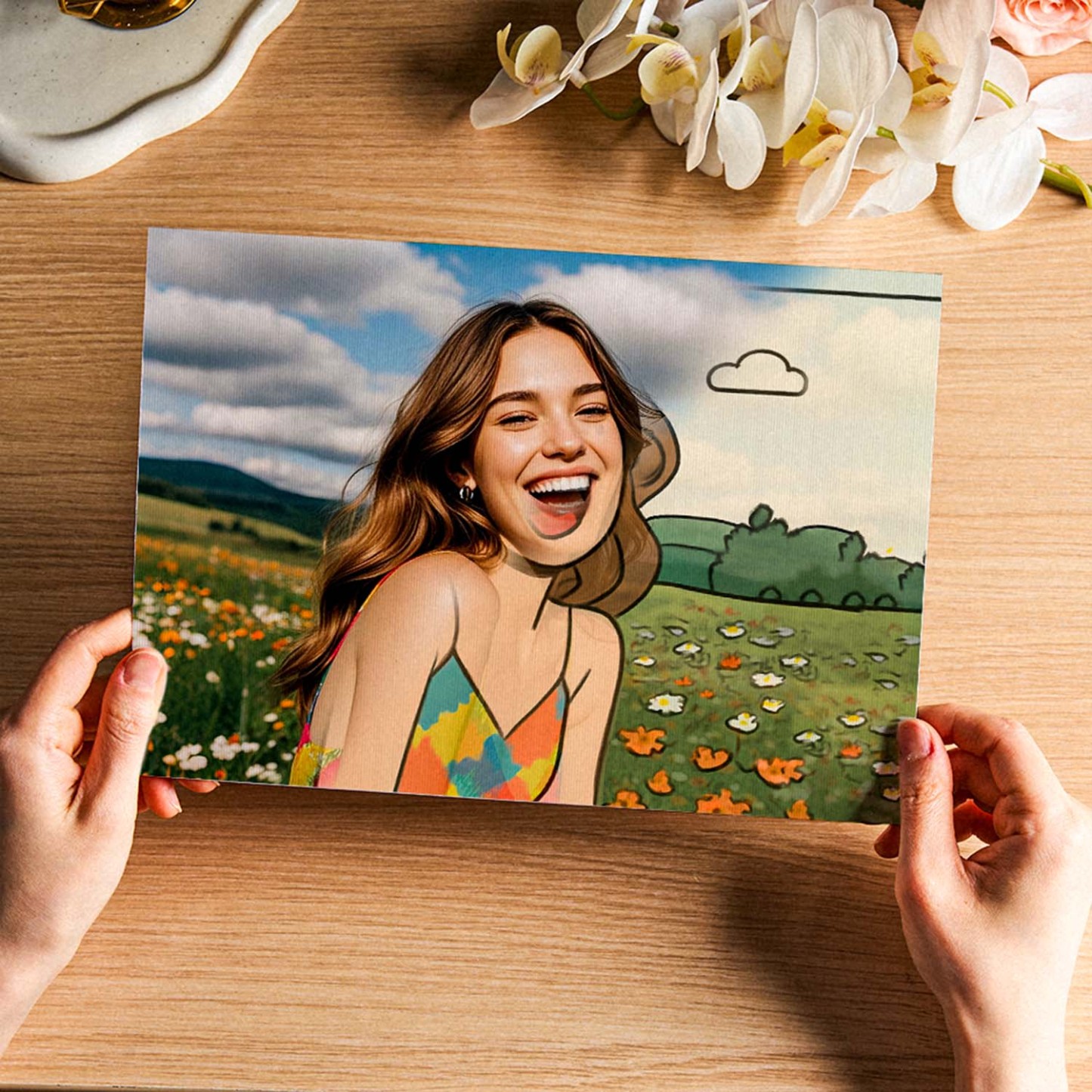 Peinture Lumineuse Photo Personnalisée, Décoration Personnalisée, Cadeau Commémoratif - CustWitFR