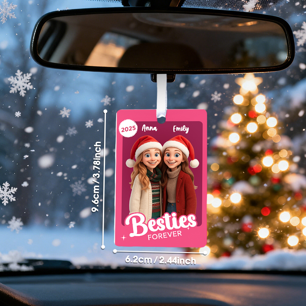 Figurine Photo Personnalisée Pour Meilleure Amie, Cadeau De Noël Pour Meilleure Amie, Cadeau D'amitié