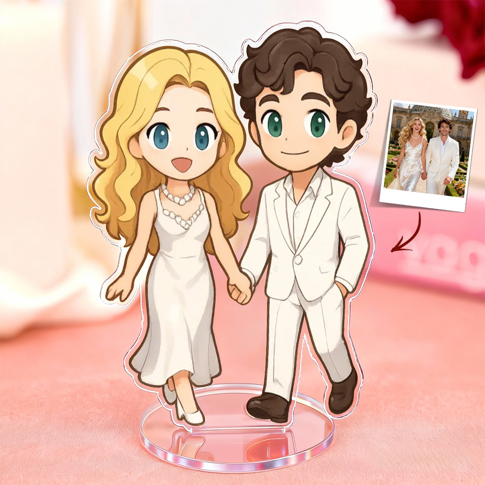 Support En Acrylique Personnalisé Avec Photo De Dessin Animé, Cadeau Décoratif De Style Chibi