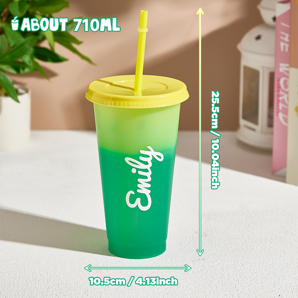 Gobelets de boissons froides à couleur changeante, cadeaux de fête personnalisés pour enfants et adolescents