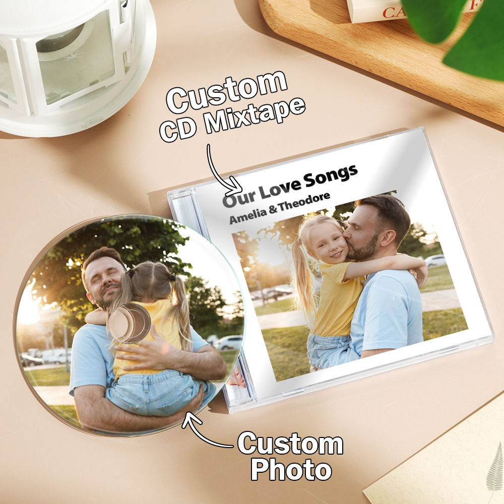 Custom CD Mixtape 5/16 Songs | Personalized Custom CD Album, Valentines, Anniversary Wedding Gift