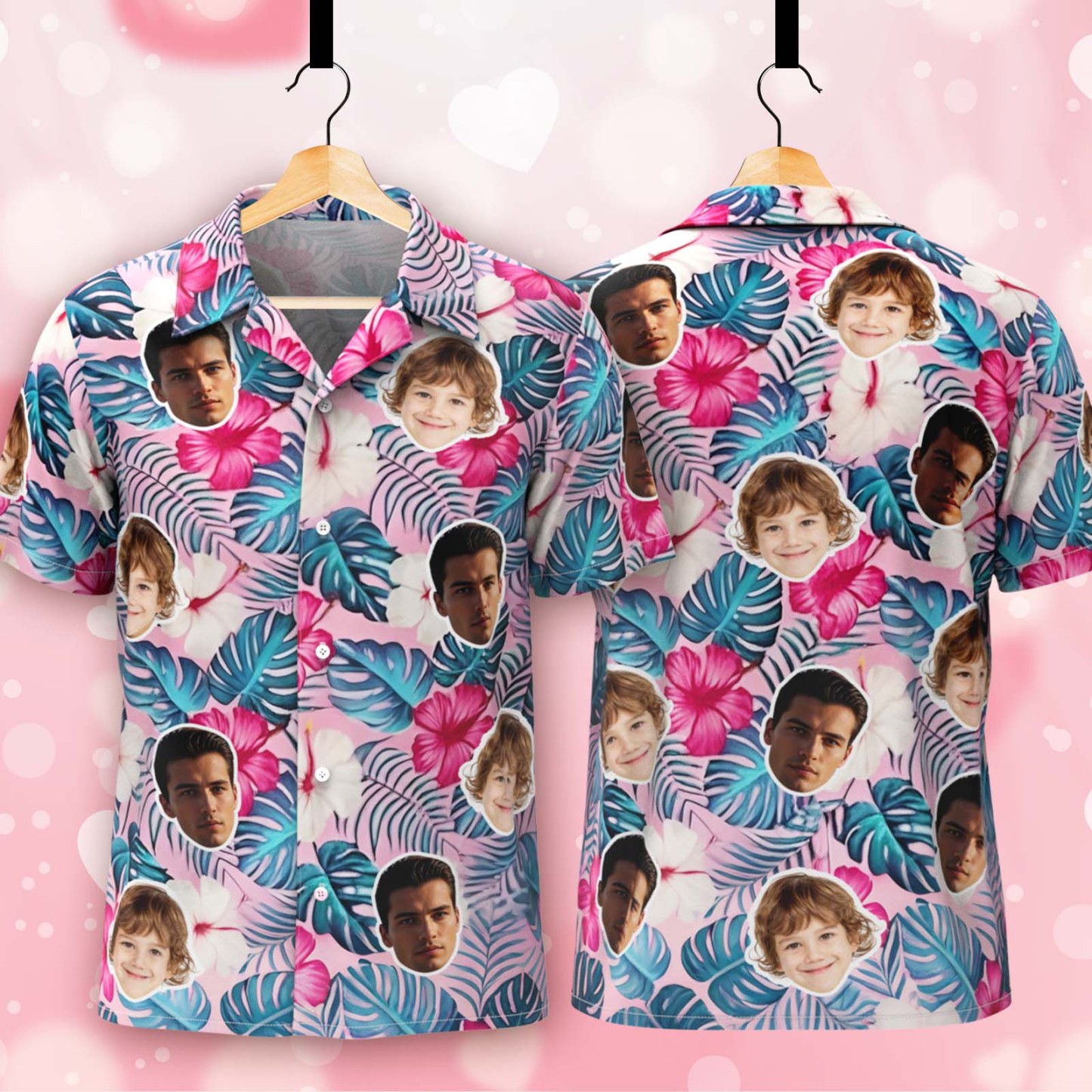 Chemise Hawaïenne Personnalisée, Chemise Personnalisée Avec Photo De Visage D'animal De Compagnie, Chemise Parfaite Pour La Fête Des Pères - CustWitFR