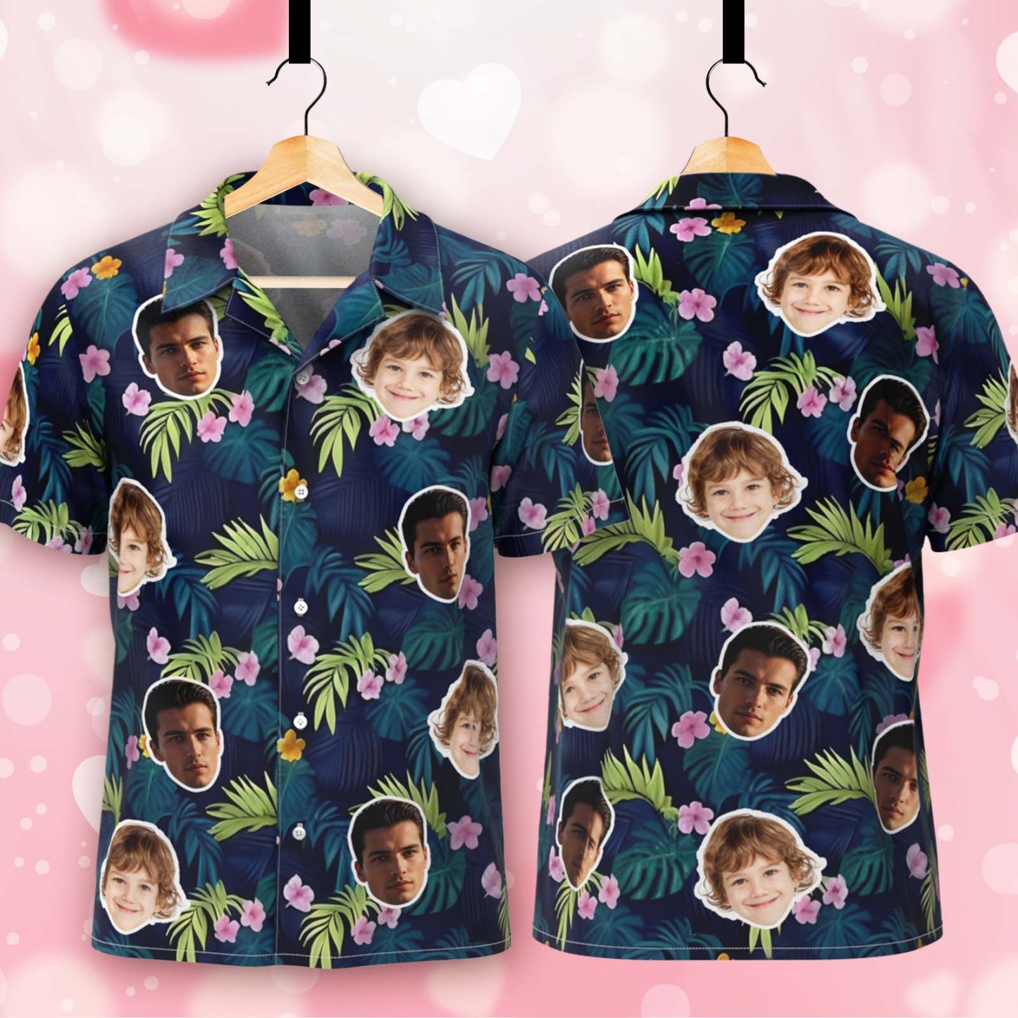 Chemise Hawaïenne Personnalisée, Chemise Personnalisée Avec Photo De Visage D'animal De Compagnie, Chemise Parfaite Pour La Fête Des Pères - CustWitFR