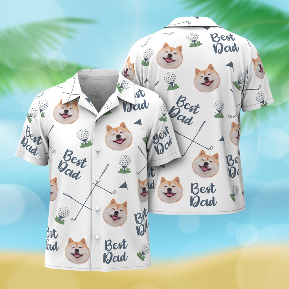Chemise Hawaïenne Personnalisée Pour Papa, Cadeau Pour La Fête Des Pères - CustWitFR