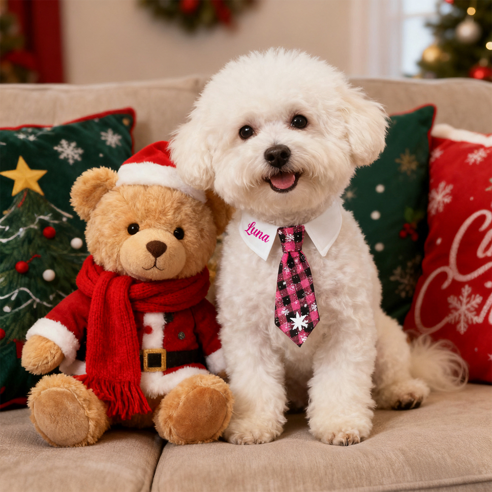 Cravate Personnalisée Pour Animal De Compagnie, Cadeau De Noël Pour Les Amoureux Des Animaux