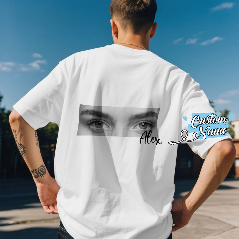 T-shirt Graphique Custom Eyes - Design Artistique Unique Pour Les Amateurs De Mode