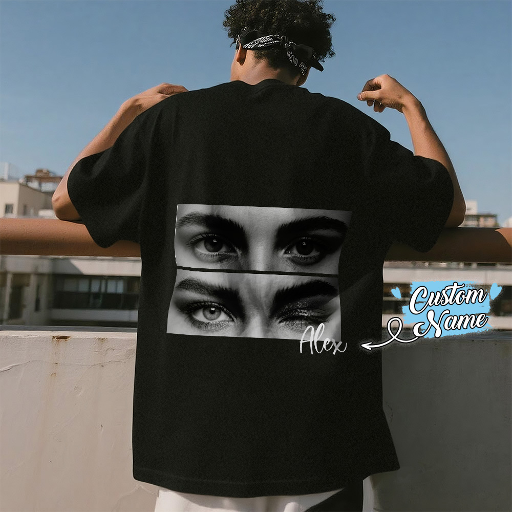 T-shirt Graphique Custom Eyes - Design Artistique Unique Pour Les Amateurs De Mode