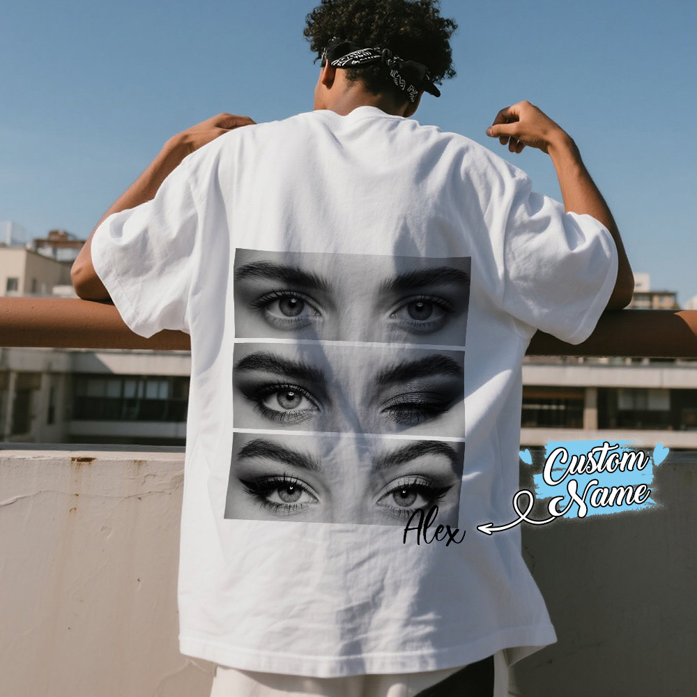 T-shirt Graphique Custom Eyes - Design Artistique Unique Pour Les Amateurs De Mode