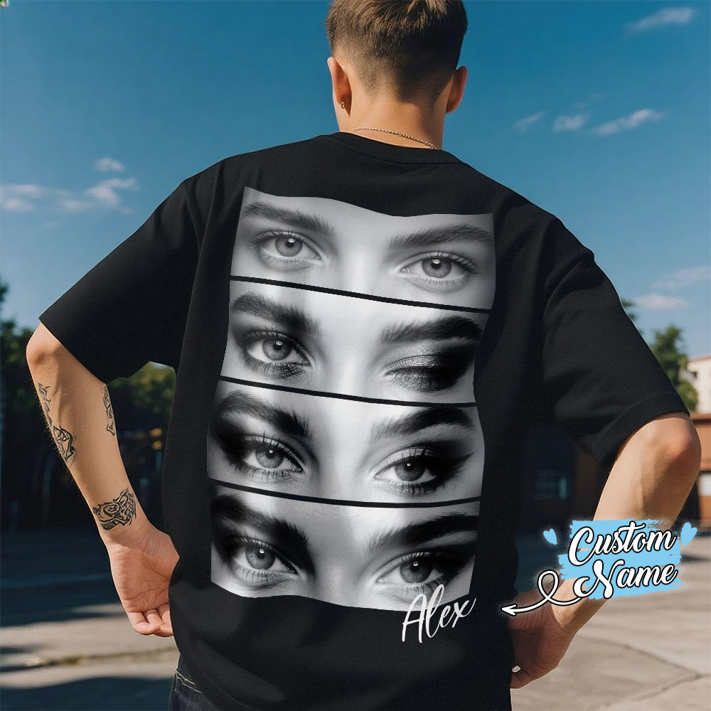 T-shirt Graphique Custom Eyes - Design Artistique Unique Pour Les Amateurs De Mode