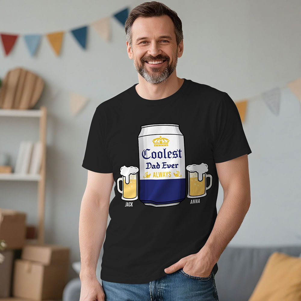 Personalized Dad Needs A Cold Beer T-shirt Gift For Best Dad Father's Day Gift