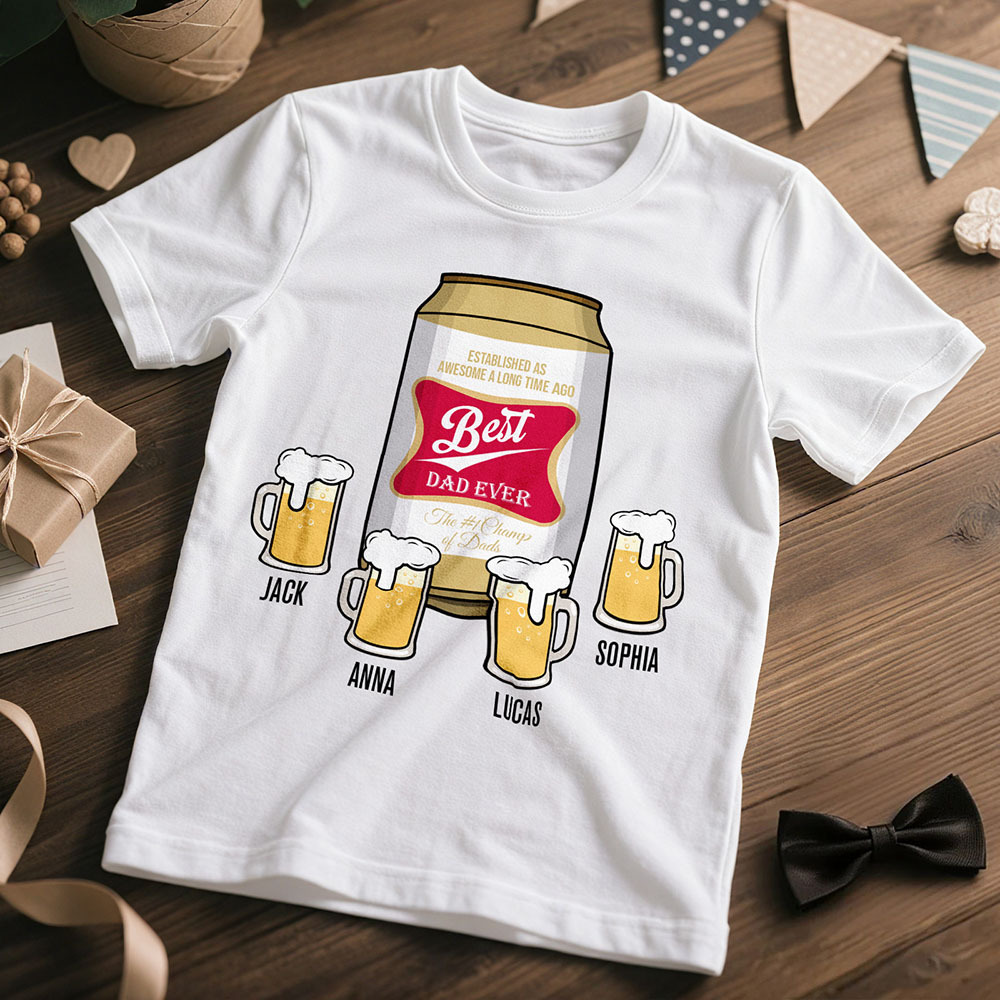 Personalized Dad Needs A Cold Beer T-shirt Gift For Best Dad Father's Day Gift