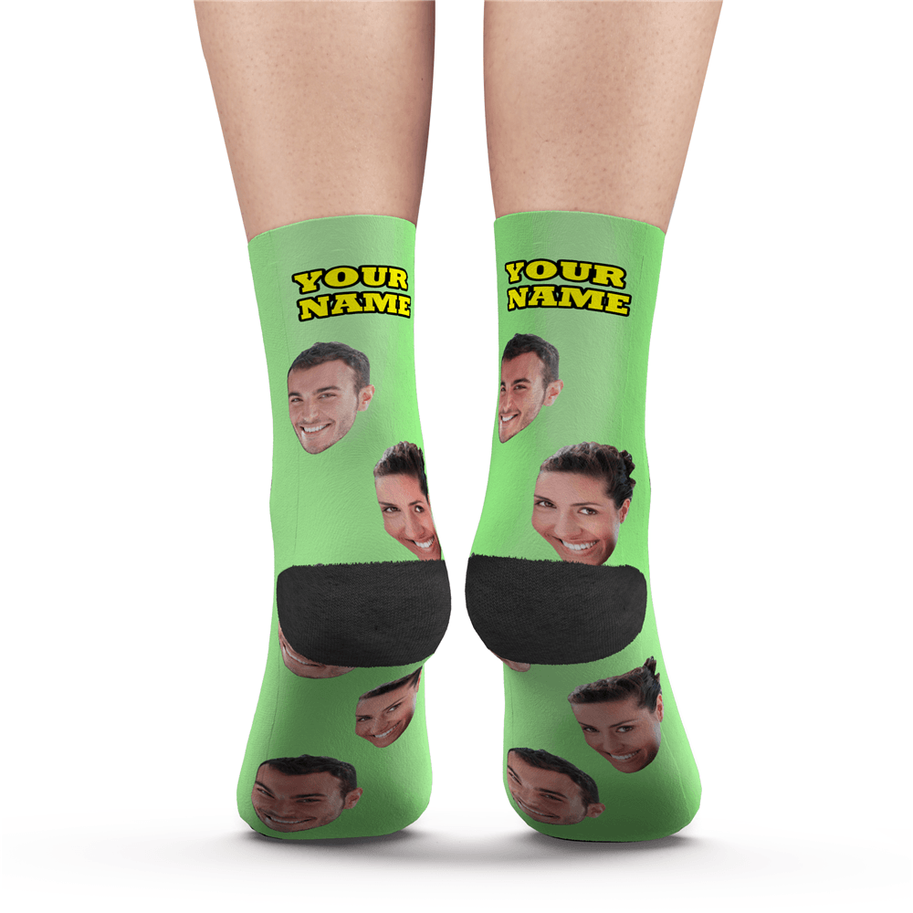 Chaussettes Personnalisées Avec Votre Texte Aperçu 3d Chaussettes Colorées Cadeaux Personnalisés Pour Lui - CustWitFR