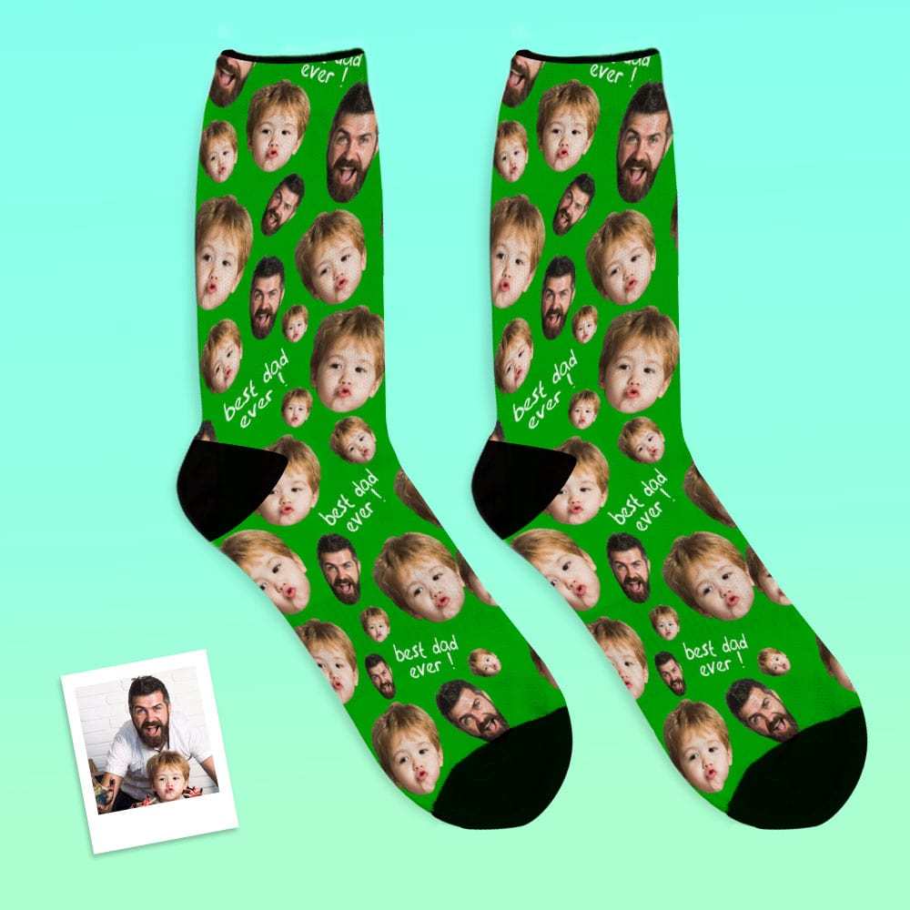 Chaussettes Fête Des Pères Personnalisées 2 Faces 8 Couleurs - Superproduct - CustWitFR