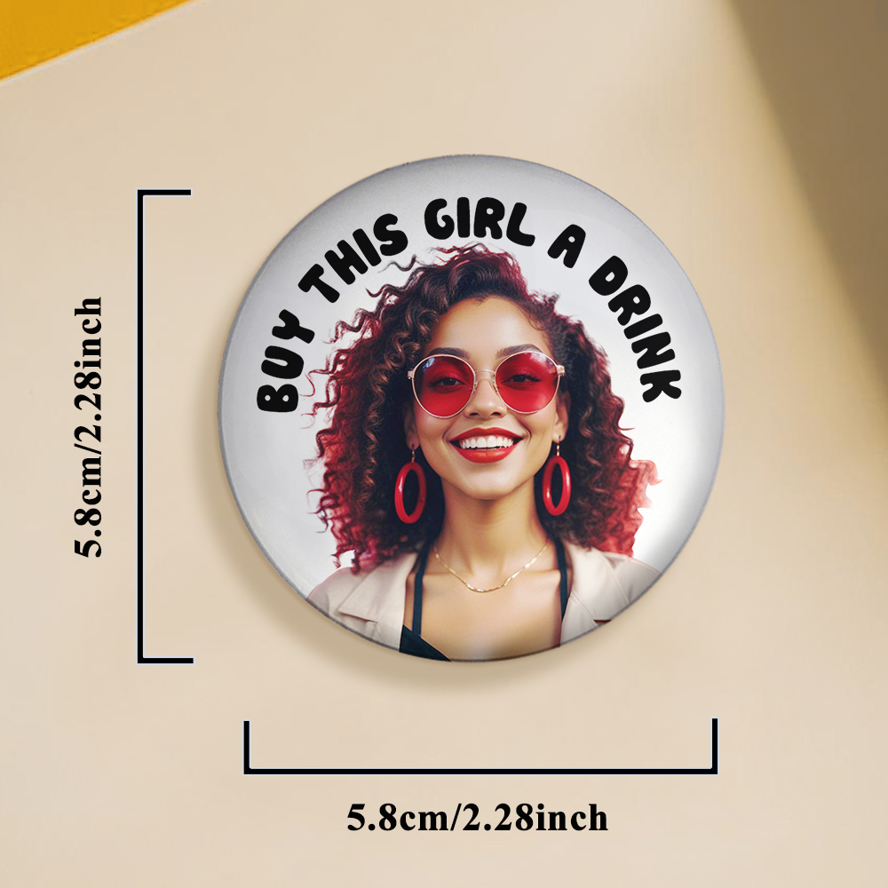 Badge Personnalisé Avec Texte Et Photo, Badge Personnalisé, Accessoire De Sac Personnalisé - CustWitFR