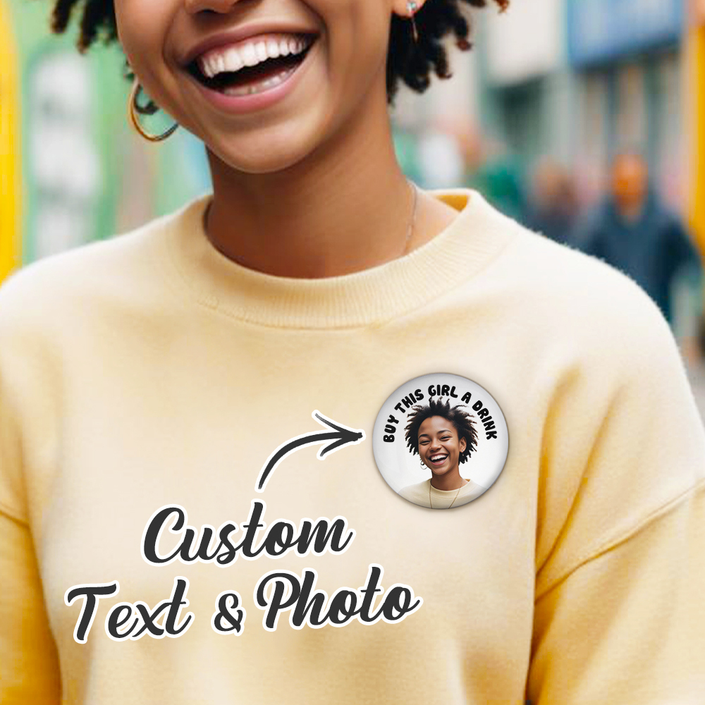 Badge Personnalisé Avec Texte Et Photo, Badge Personnalisé, Accessoire De Sac Personnalisé - CustWitFR